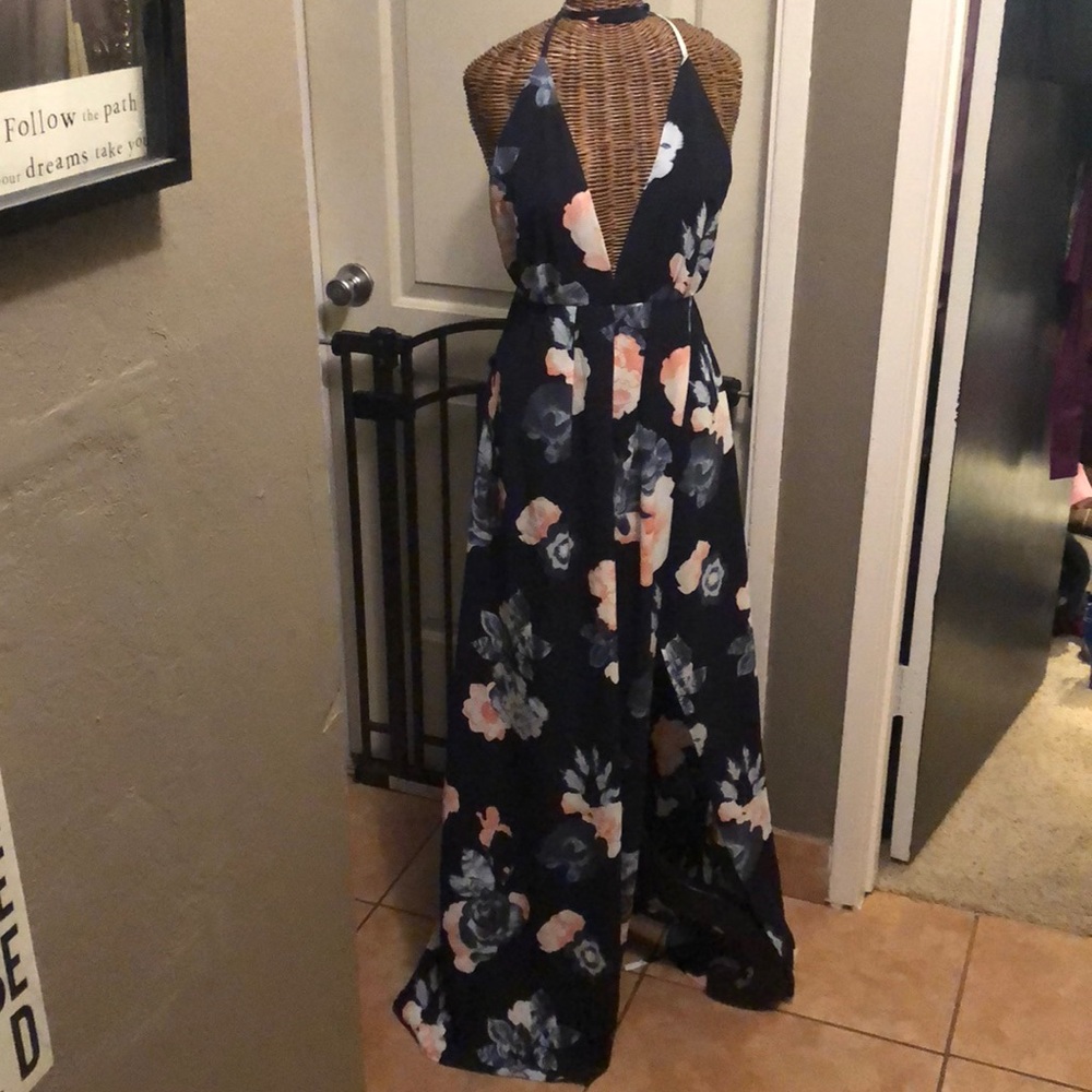 Floral navy maxi